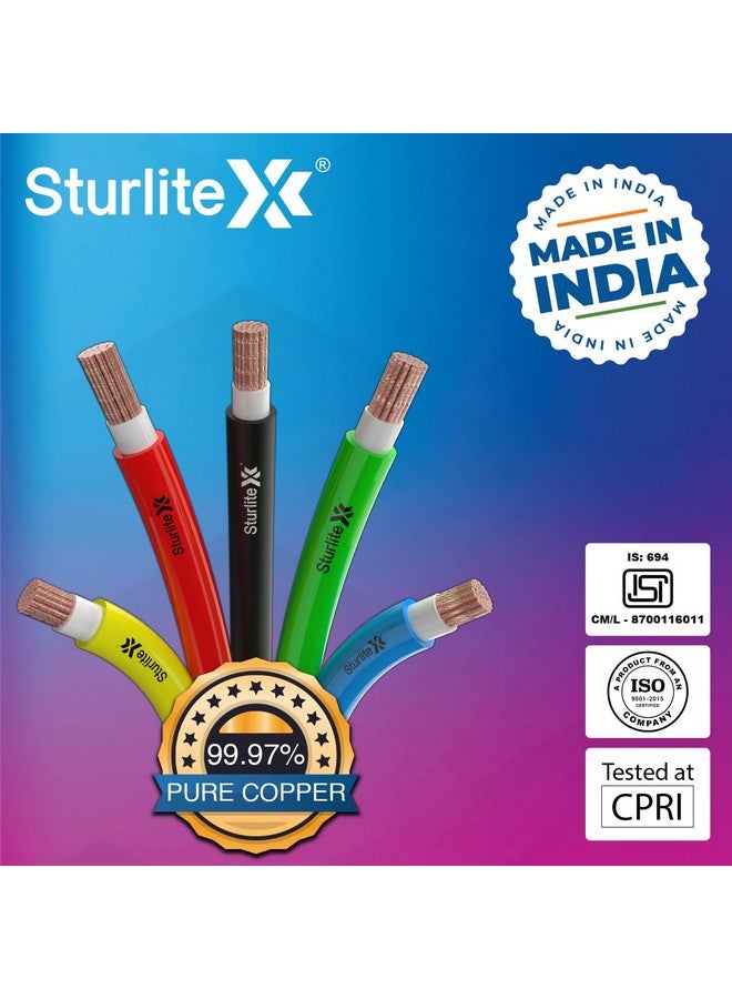 Sturlite Home Guard FR-LF 45 Meter Wire, (2.5 Sq.mm) PVC Insulated Pure Copper Wire| Multi-Strand, Fire Retardant and Anti Rodent Single Coil Flexible Cable (Black) - Image 3