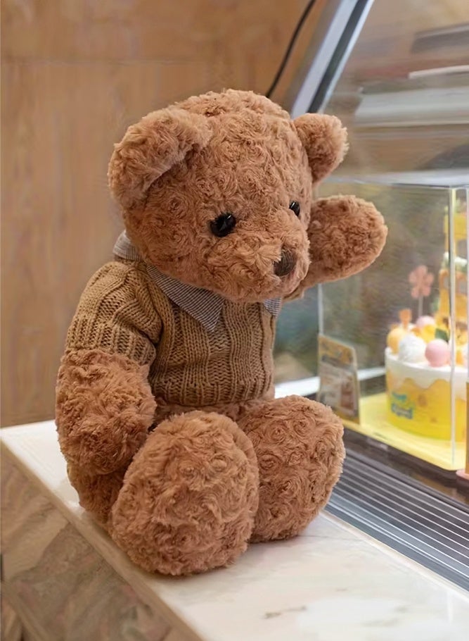 SHABILI Healing Plush 50cm Stuffed Teddy Bear, Unique Shaggy Plush Bear Made of Soft Premium Down Cotton, Cuddly Toy for Girls Women Boys and Baby for Birthday Gift and Bedroom and Nursery Decor (Brown) - Image 4