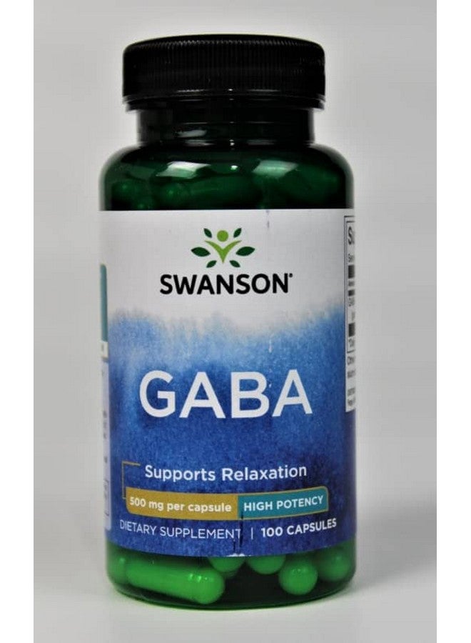 سوانسون Swanson GABA - مكمل الأحماض الأمينية لتعزيز الهدوء والاسترخاء لدعم النوم المريح - تركيبة عالية الفعالية لدعم مستويات التوتر الصحية - (100 كبسولة، 500 مجم لكل منها) عبوة من قطعتين - Image 3