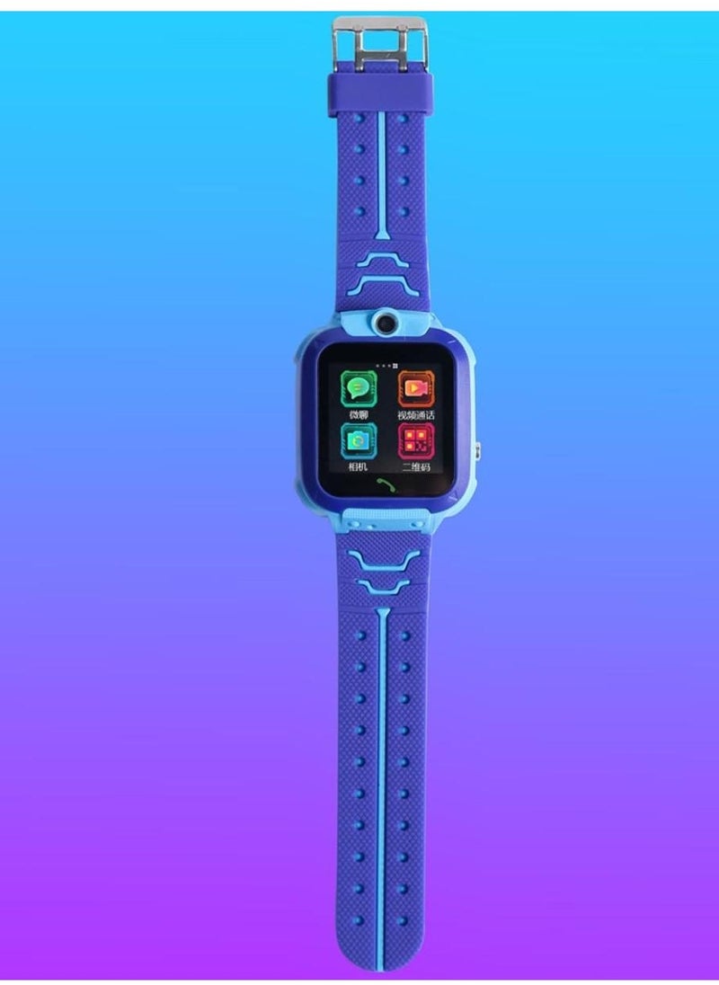 modio - MK06 Blue Smart Watch with Sim Slot, Camera, and Real-Time Tracker for Kids - Image 1