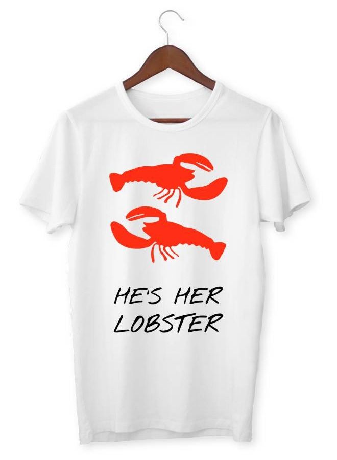 LIT Men's Printed T-Shirt He's Her Lobster - Image 1