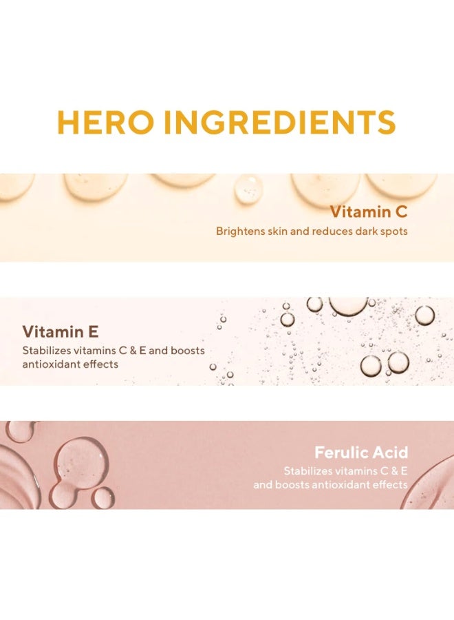 CosIQ Cos-IQ 10% Vitamin CEF Serum, 30ml*3 | With Vitamin E & Ferulic Acid | Glowing & Brightening Skin | Anti-Aging Serum for Wrinkles, Fine Lines & Dark Spots | All Skin Types - Image 2