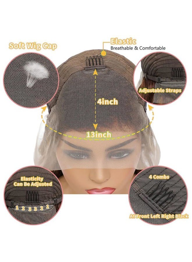 Ulaphence Ombre Light Ash Blonde Lace Front Wig Human Hair 210% Density Milk Tea Blonde Hair with Natural Growth Brown Roots 13x4 HD Body Wave Wig Pre Plucked Multi-Color Wigs for Any Occasion 26 Inch - Image 5