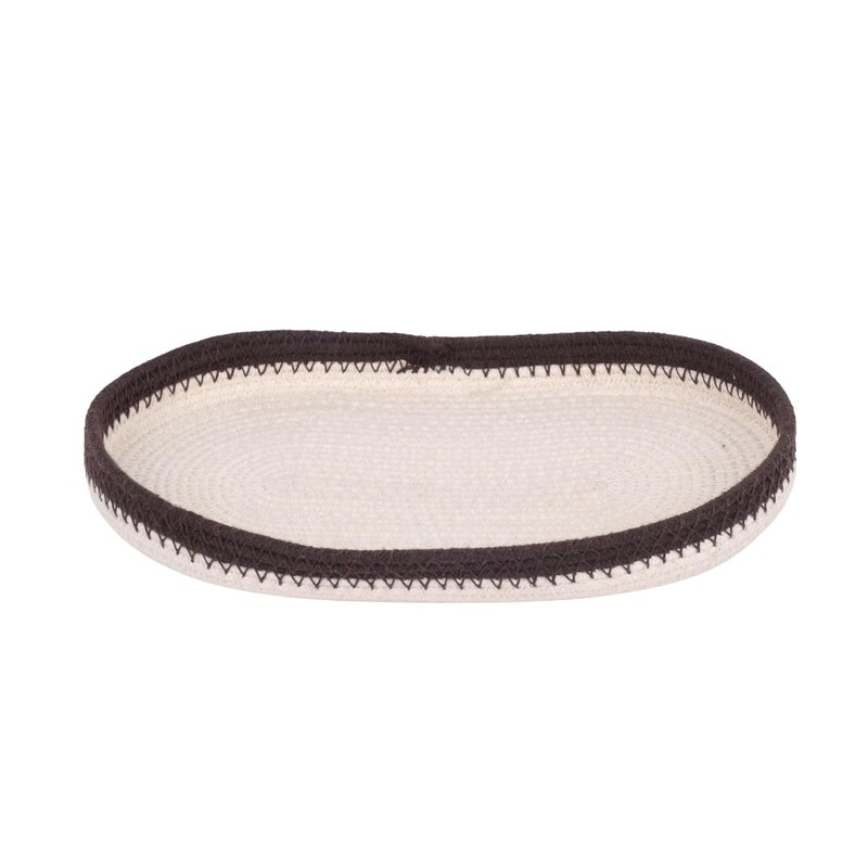 DENOVA Trinket Tray Set of 2 – Cotton Organizer Tray for Jewelry, Keys & Small Essentials, Beige & Mocha - Image 3