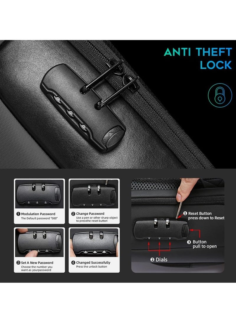 BANGE Anti Theft Backpack with USB charging Port,Lightweight Business Backpack for Men and Women   Grey(one Pocket) - Image 3