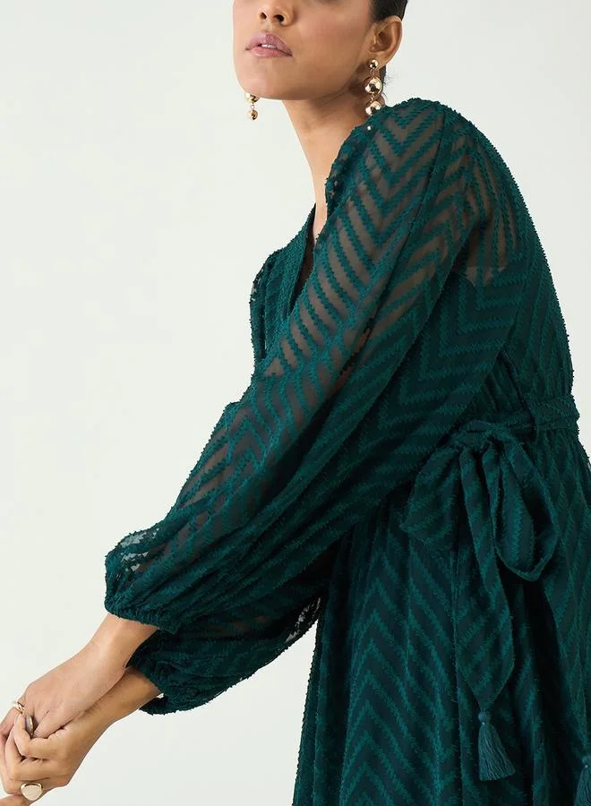 Femmella Chevron Maxi Dress
