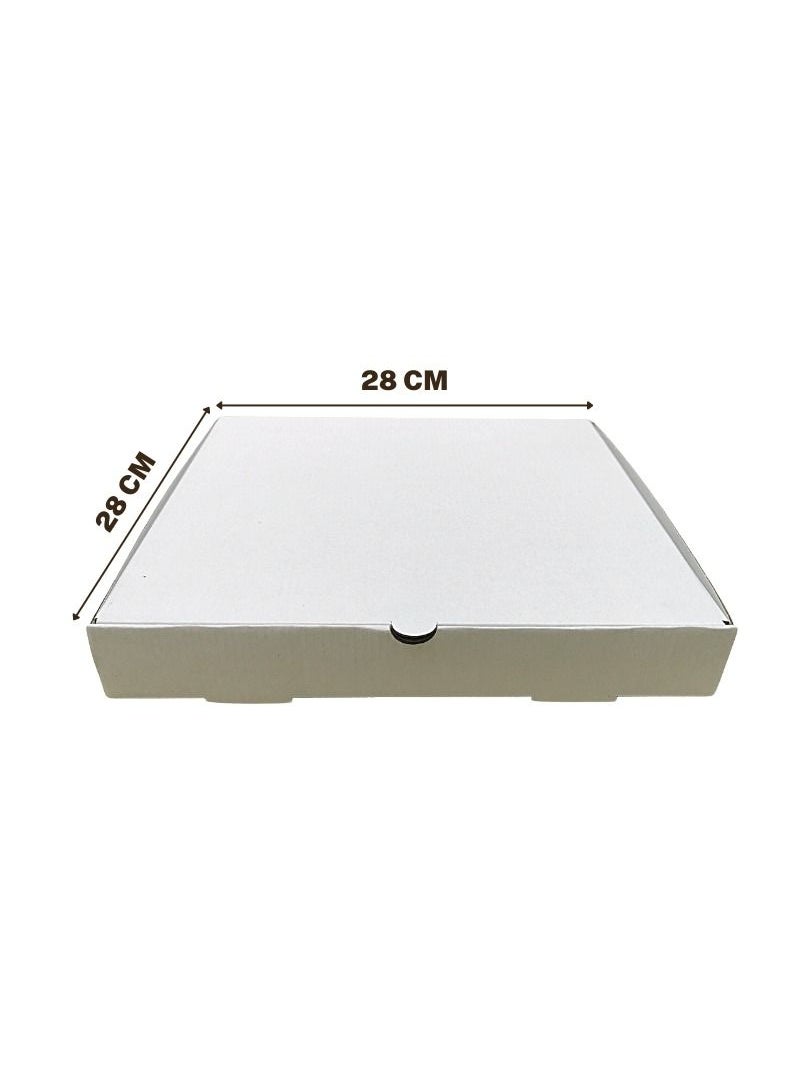 YASHTECH White Kraft Pizza Box Ecofriendly Takeaway Boxes Medium 100 Pcs  - Image 3
