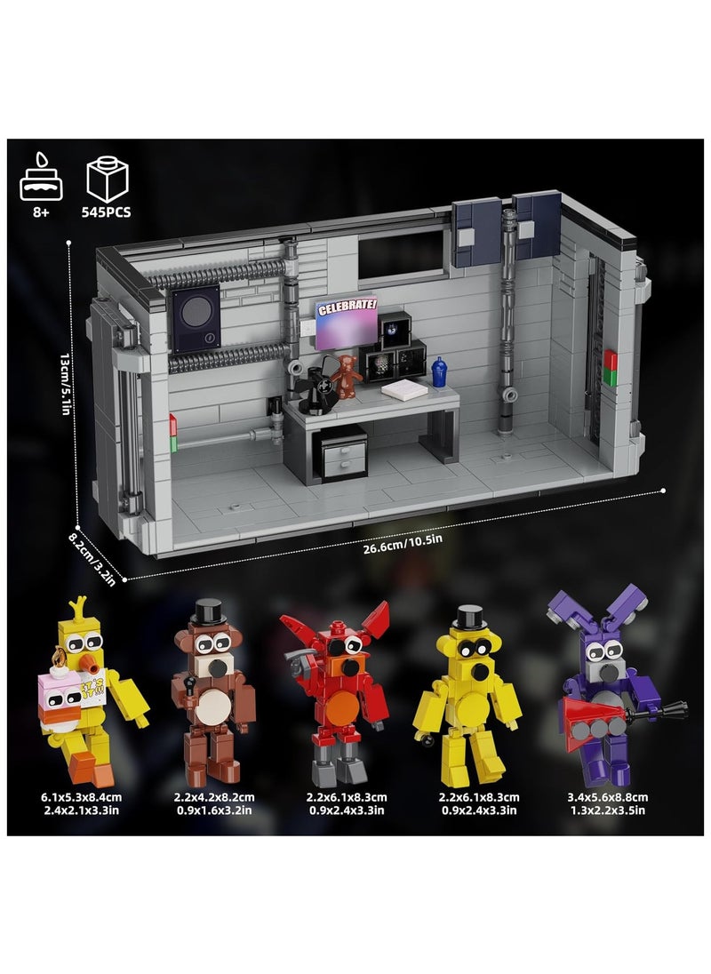 General Five Nights Security Room Action Figure Building Block Set Fazbear Fredy Monster with Stage Horror Game Toys Compatible with Lego  - Image 4