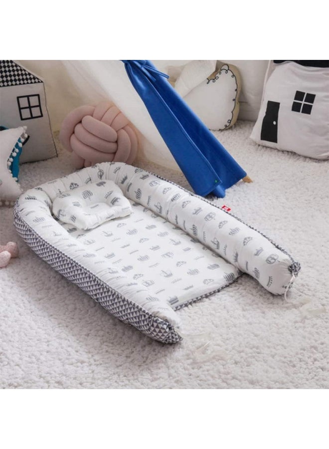 Beauenty Baby Lounger, Baby Nest for Sleeping,Removable And Washable, Cotton portable baby protection bed,Toddlers Bionic Bed For Bedroom,Gifts for Newborn,Can Be Used for/Travel/Camping（grey） - Image 2