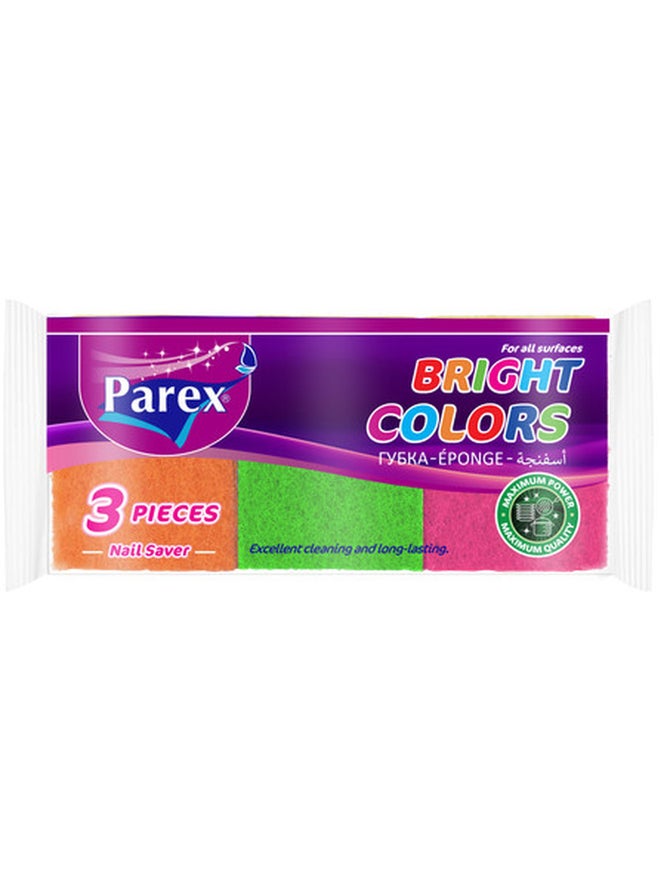 Parex 3-Piece Sponge Bright Color Nail Saver Value Pack - Image 3