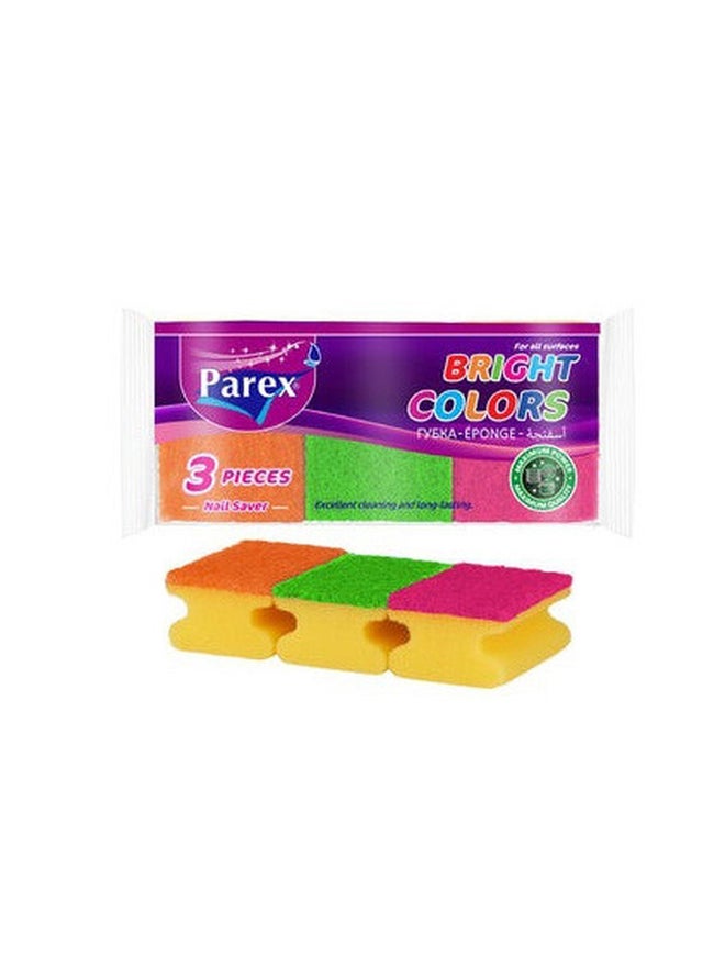 Parex 3-Piece Sponge Bright Color Nail Saver Value Pack - Image 2