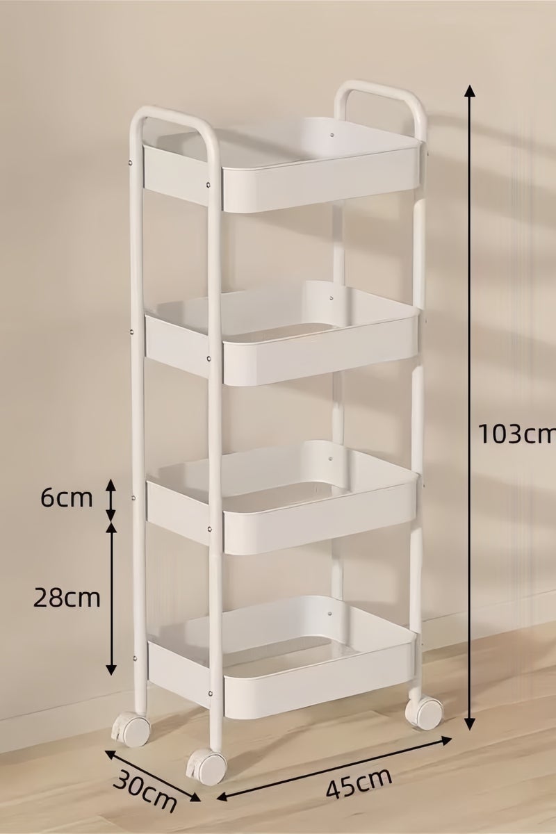 أنا أحب الأطفال 4 طبقة كل الفولاذ عربة,المتداول عربة,منظم الطفل لتخزين منتجات الطفل,رف التخزين المنزلي,تخزين المطبخ,رف الحمام,, - Image 2