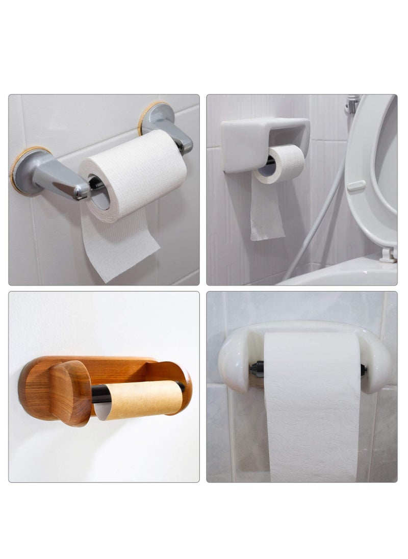 KASTWAVE - Toilet Paper Holder 2 Pack White Replacement Plastic Spring Loaded Roller, Tissue Roll Insert in Bathroom Roller Spring, Keeps Securely - Image 1