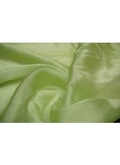 Pehnava Fab Studio Tissue Organza Fabric for Dress Cloth Material for Use in Fancy Garments Making Frocks GownsDresses and Also Wrapping Party Wedding DecorationsOalegreen3 Meter