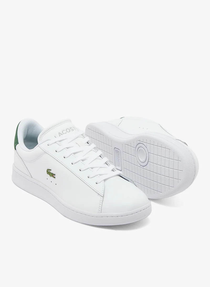 Lacoste WHT/DK GRN Carnaby Set Low Top Court Sneakers for Men | Best Price UAE
