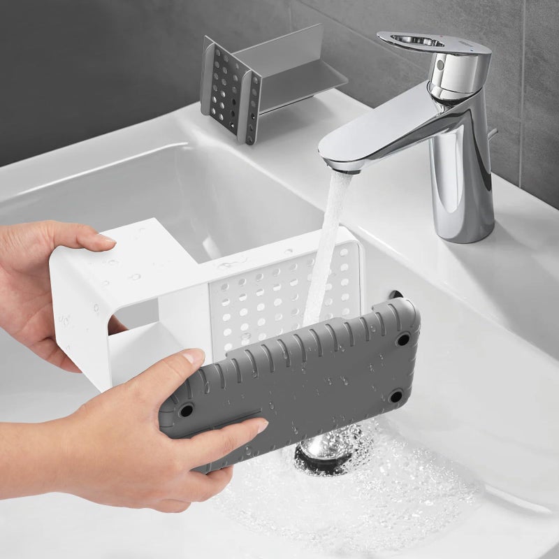 PARKMANI Toothbrush Holders for Bathrooms, Kids Electric Toothbrush and Toothpaste Holder with Drainage, Tooth Brush Holder for Bathroom Countertop Organizer (Grey) - Image 4