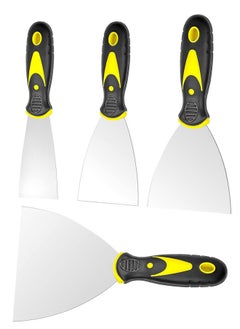 HAWAWA 4Pcs Putty Knife Set (2, 3, 4, 5 in), Spackle Knife, Paint Scraper, Scraper Tool, No Rusting, Perfect For Repairing Drywall, Removing Wallpaper, Applying Putty, Plaster, Cement, Adhesive  - Image 1