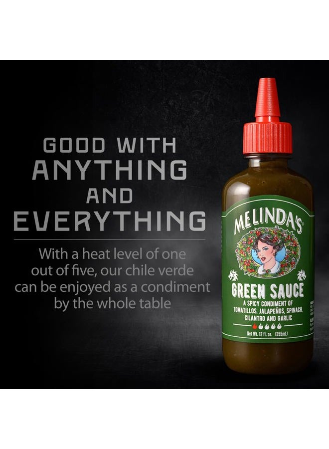 Melinda's Melinda'S Green Sauce - Mild Chile Green Spicy Gourmet Sauce Made With Fresh Ingredients, Tomatillos, Jalapeño, Spinach & Coriander - Kosher - 12 Oz, Pack of 2 - Image 5