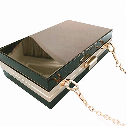 Zebrum Womens Evening Clutch Bag Designer Evening Handbag Hand Bag,Lady Party Wedding Clutch Purse(Rhinestone metallic frame-black) - Image 5