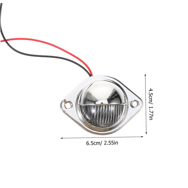 High Brightness White LED Round License Plate Light Easy Installation Truck Trailer RV - Image 3