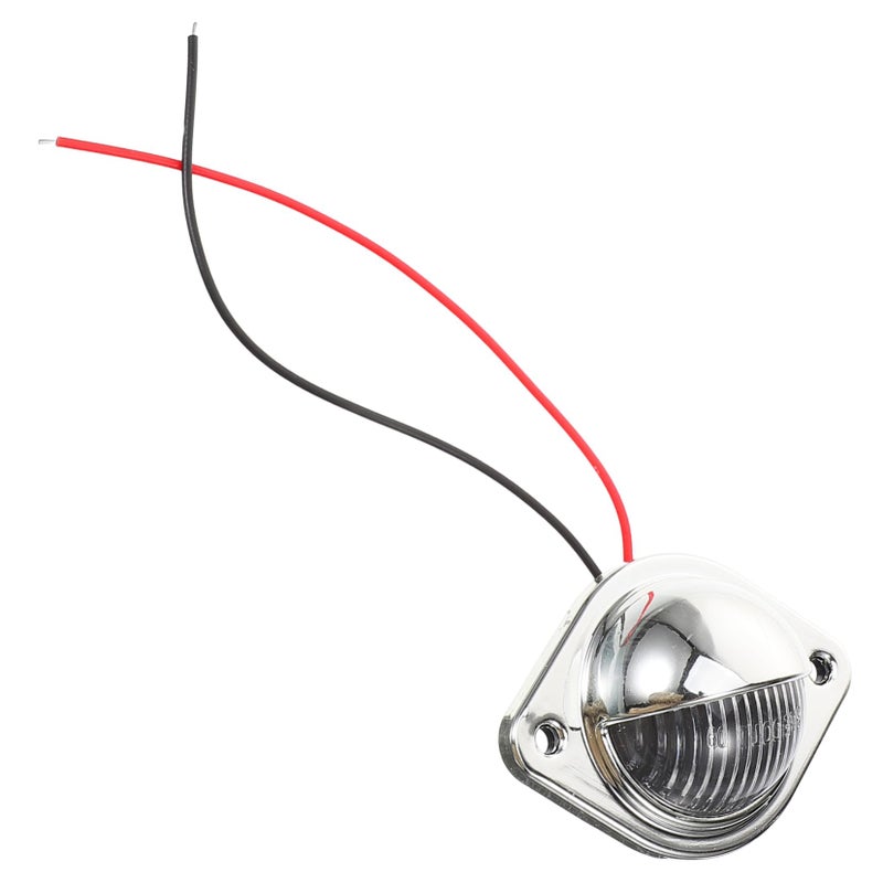 High Brightness White LED Round License Plate Light Easy Installation Truck Trailer RV - Image 2