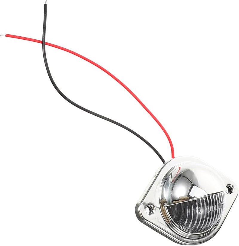 High Brightness White LED Round License Plate Light Easy Installation Truck Trailer RV - Image 1