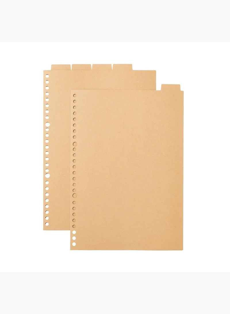 MUJI Beige Tabbed Binder Dividers Set