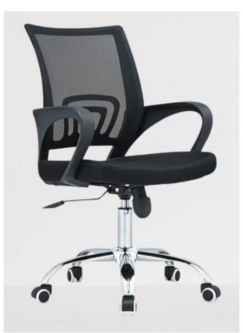 Premium Office Chair Ergonomic Designed Desk Chair Super Comfortable Mid Back Adjustable Wide Seat Mesh Chair Black
