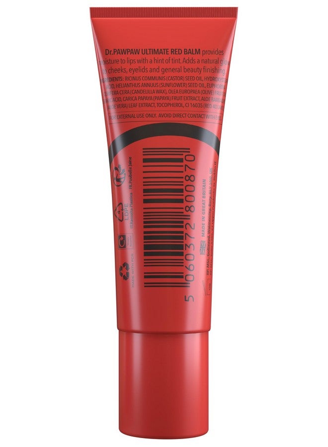 Dr.PAWPAW Dr. PawPaw Multipurpose Tinted - Lip Moisturizer with Buildable Color - Natural Tinted Lip Balm - Lip Balm for Sensitive Skin - Ultimate Red - 0.33 oz - Image 2