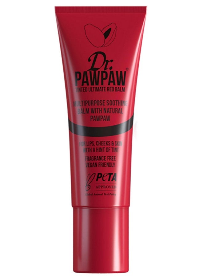 Dr.PAWPAW Dr. PawPaw Multipurpose Tinted - Lip Moisturizer with Buildable Color - Natural Tinted Lip Balm - Lip Balm for Sensitive Skin - Ultimate Red - 0.33 oz - Image 1
