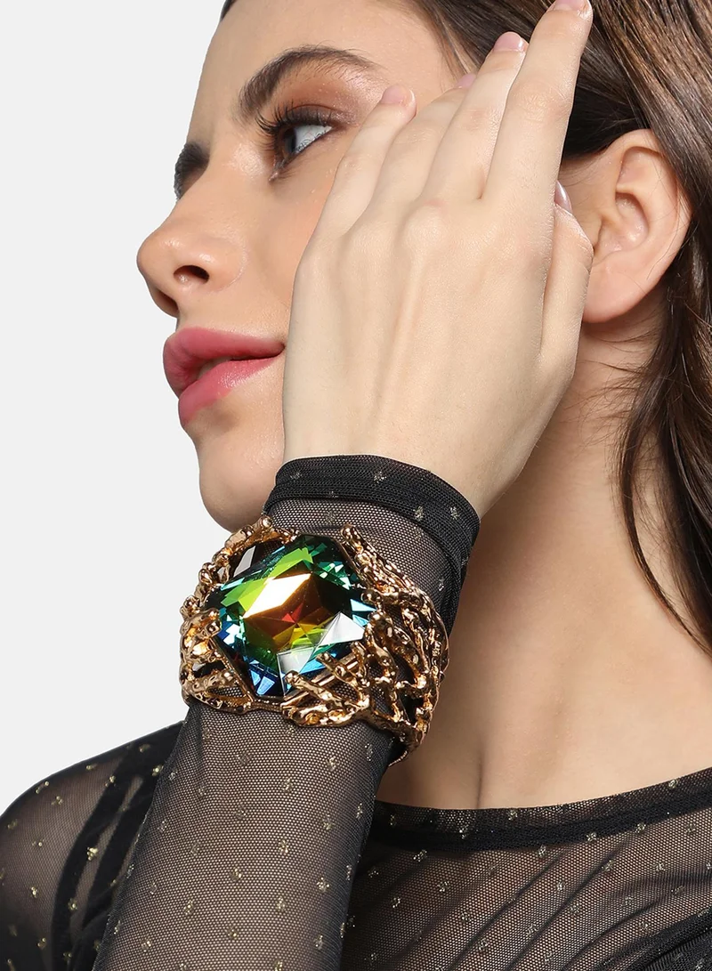 SOHI Crystal Capture Statement Artificial Bracelet Jewellery