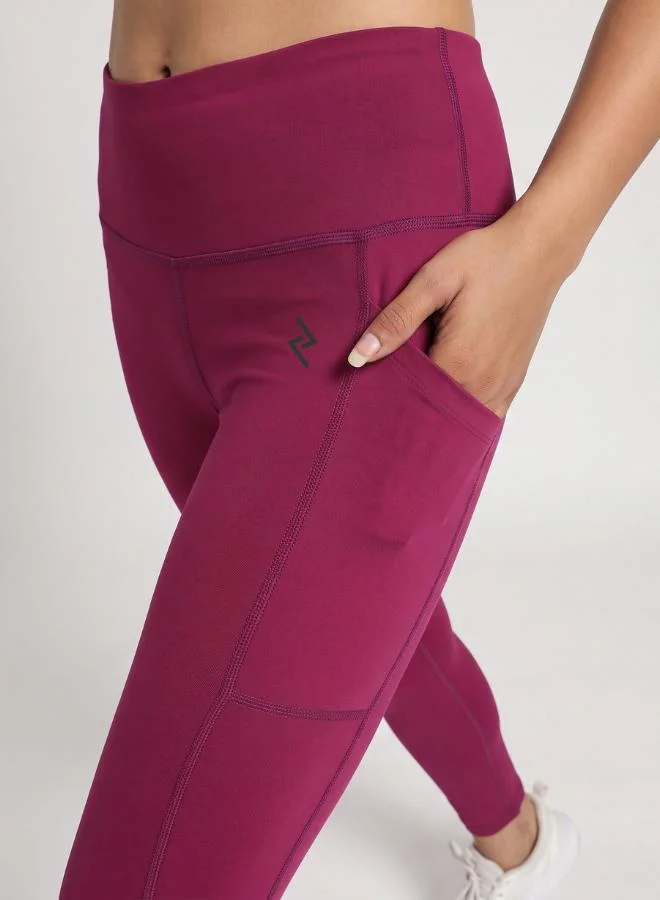 Zaecy Purple Heart Women's Pocketed 7/8 Legging for Women | Best Price UAE
