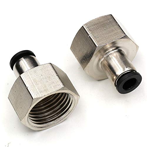 CEKER 1/4 OD Tubing Push to Connect Fittings - 1/2 Inch NPT Female Air Fittings - PCF Air Lines - 2Packs - Image 1