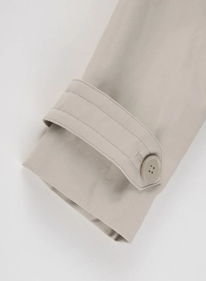 Take Two Notch Lapel Midi Belted Coat