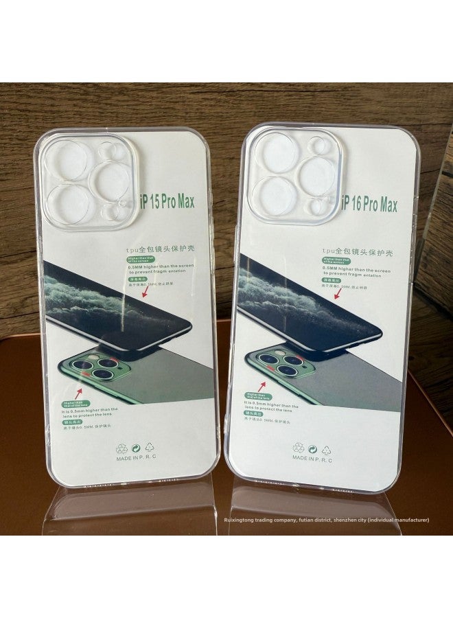 IPhone 16 Phone Case Iphone15 Transparent Soft Case 14 Four Corner Drop-Resistant Full Coverage 13Pro Protective Case 12 Drop-Resistant 8-Color:[space Shell] Transparent Shell-Applicable Models:Apple 11promax