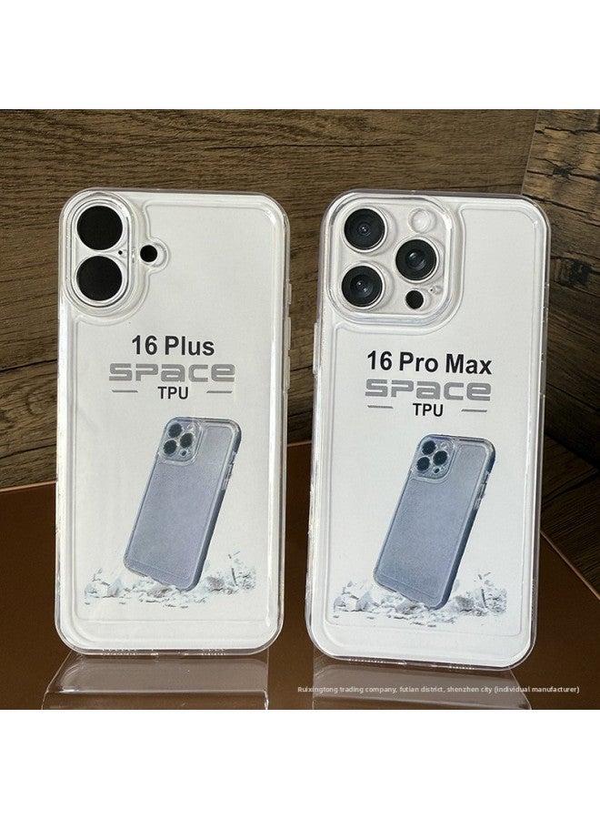 IPhone 16 Phone Case Iphone15 Transparent Soft Case 14 Four Corner Drop-Resistant Full Coverage 13Pro Protective Case 12 Drop-Resistant 8-Color:[space Shell] Transparent Shell-Applicable Models:Apple 11promax
