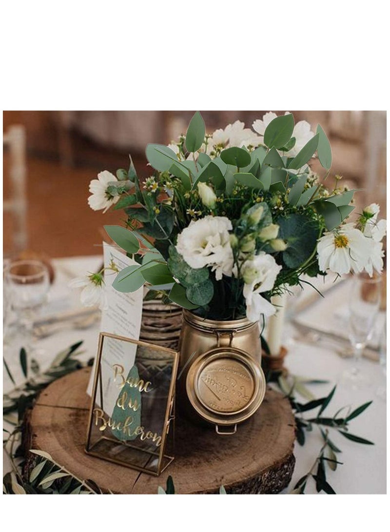 كاست ويف 8 عبوات من الخضرة الاصطناعية ينبع 13 بوصة من أوراق الأوكالبتوس الصناعية ينبع لمزهرية الزفاف باقة الزفاف قطعة مركزية لتزيين إكليل الزهور - Image 3