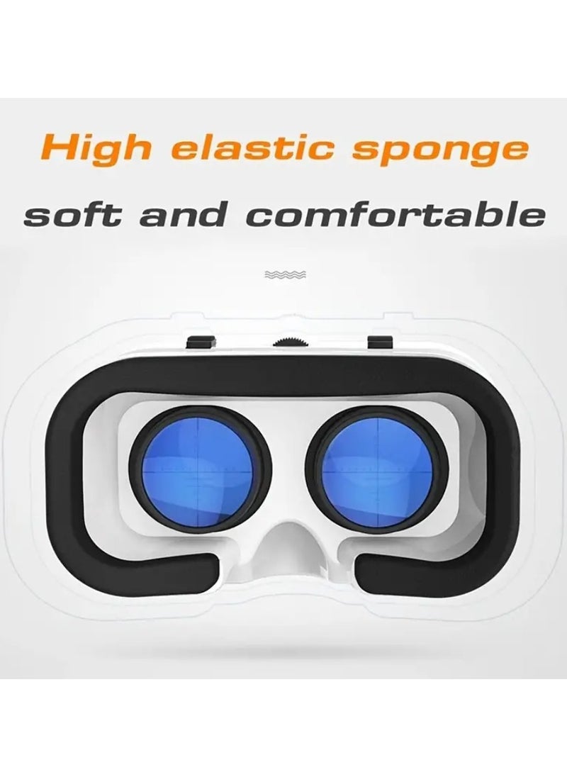 ماركة غير محددة سماعات VR المحمول | المشاهد VR المحمول ، وسماعات VR قابل للتعديل للكبار مشاهدة الأفلام ، ومناسبة لجميع 4.5-6.5 بوصة شاشة الهاتف الذكي مع نظارات VR مريحة / نظارات + عصا التحكم  - Image 5