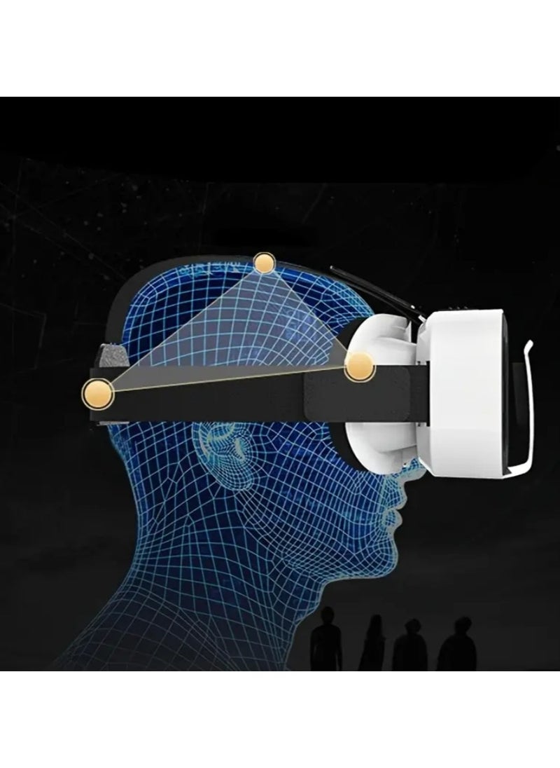 ماركة غير محددة سماعات VR المحمول | المشاهد VR المحمول ، وسماعات VR قابل للتعديل للكبار مشاهدة الأفلام ، ومناسبة لجميع 4.5-6.5 بوصة شاشة الهاتف الذكي مع نظارات VR مريحة / نظارات + عصا التحكم  - Image 3