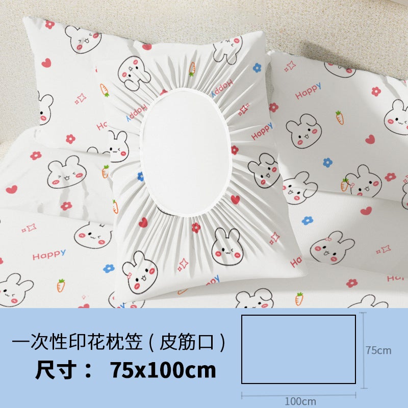 Disposable Pillow Covers Double Layer Thickened Printed pillowcase elastic style x1 