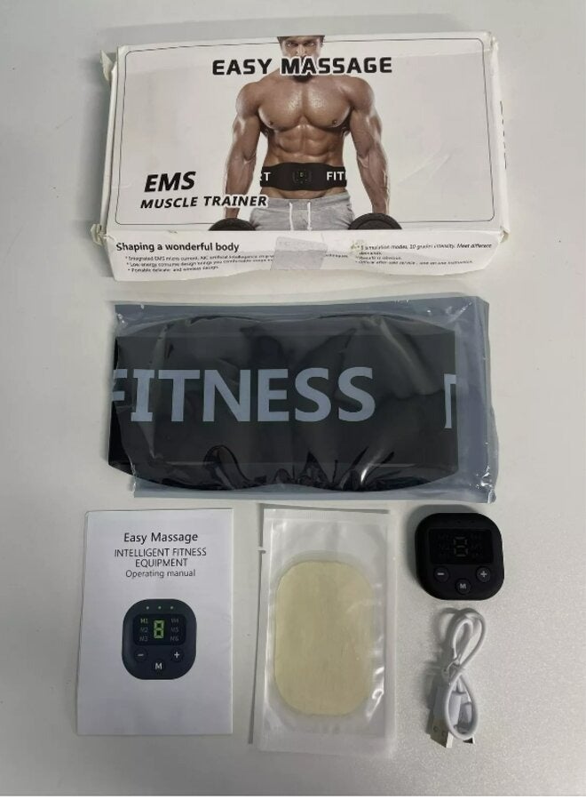 EMS The EMS abdominal massager from Smart Fitness is designed to adhere to the skin