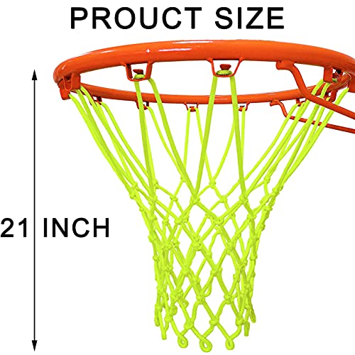 NEIJIANG Glow Basketball Net, Nightlight Basketball Net Luminous Outdoor Portable Sun Powered Sport Nylon (Green) - Image 5