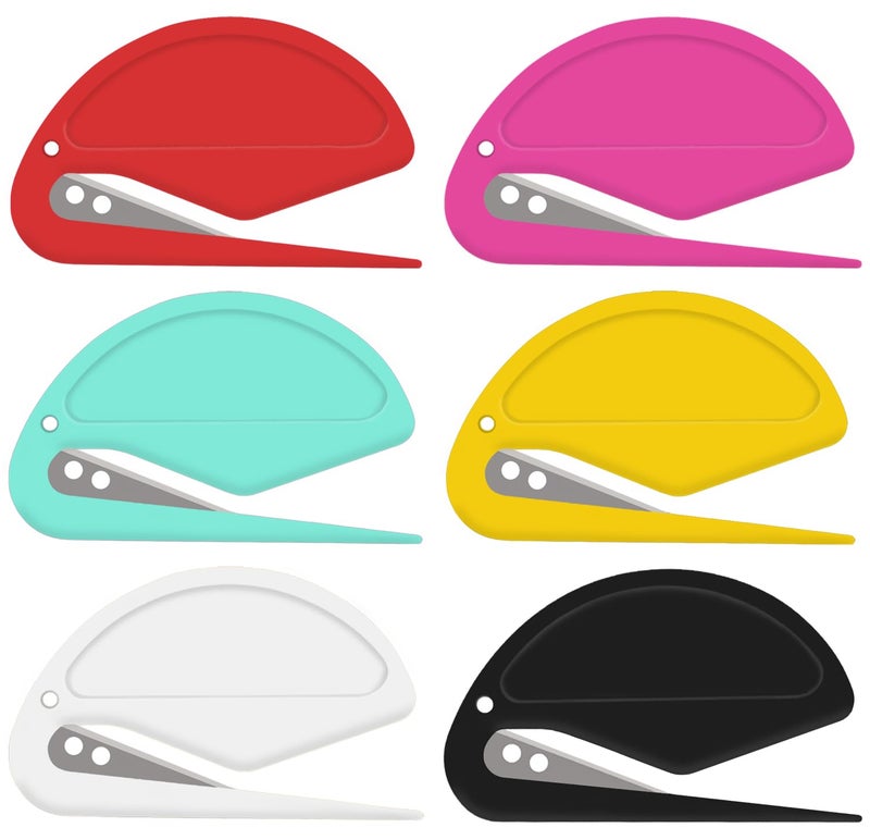 ZONICE 6 Pack Letter Opener Envelope Slitter â€“ Envelope Opener for Women Men,Office Worker,Graduate Students,Home,Office,Postal.Mail Opener with Safety Concealed Sharp Blade Neatly Opened Without Damage - Image 1
