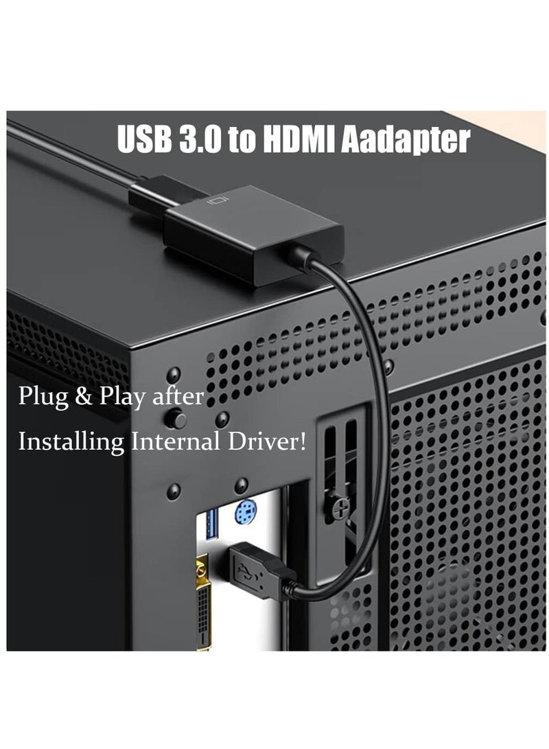 ELTRAZONE USB to HDMI Adapter,Warmstor USB 3.0 to HDMI Adapter Cable Support 1080P for PC Laptop Desktop - Image 3