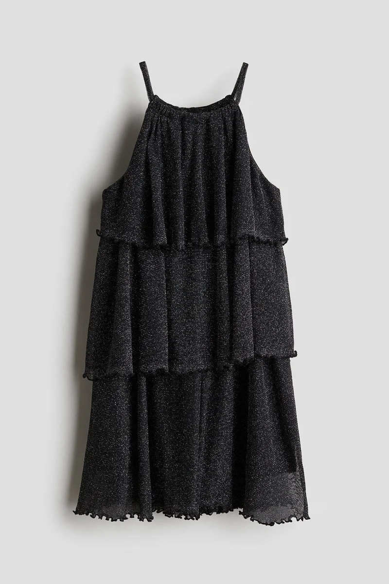 H&M Shimmering Tiered Dress