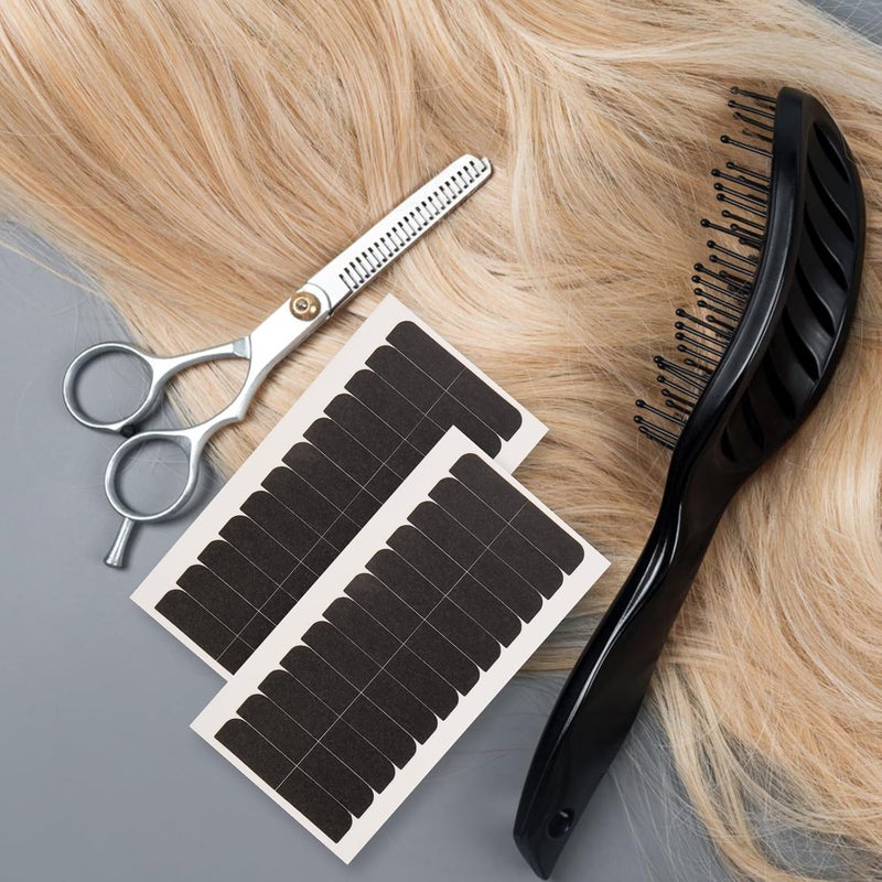 Odor free color MAGICLULU Waterproof Double-Sided Wig Tape 10 Sheets Black Strong Hold Hair Extension Adhesive Tape for Secure Wig and Hairpiece Attachment Strong durable raw material - Image 5