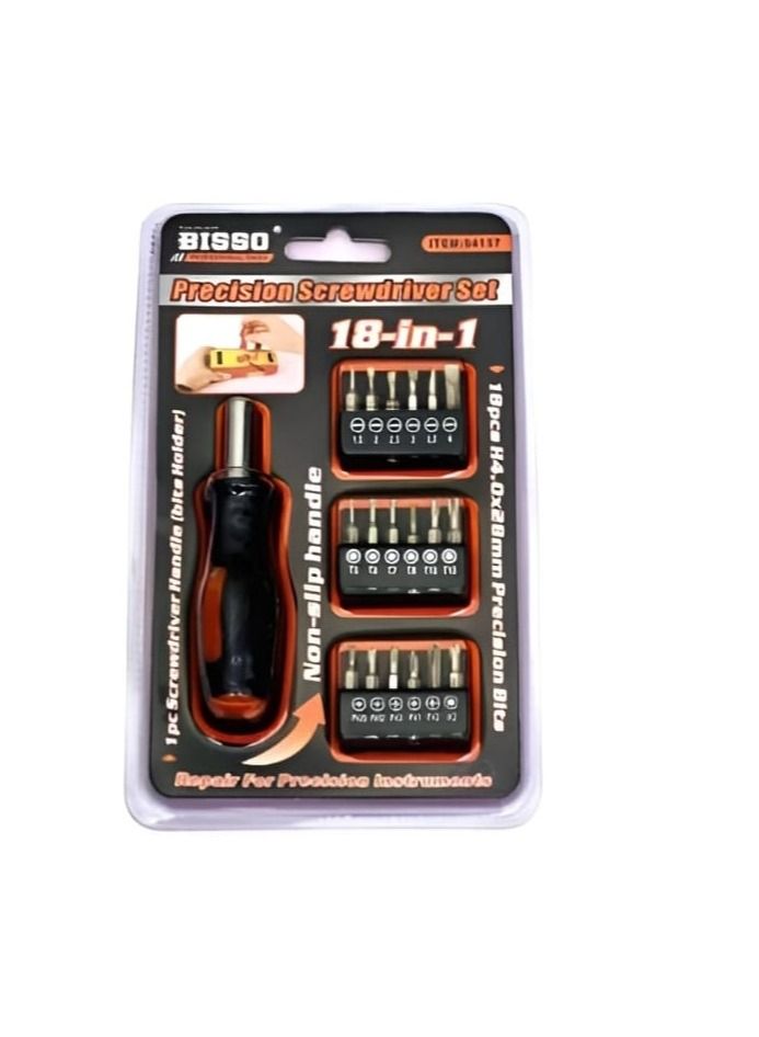 multi-tooth 3 pcs magnetic electronic  Set of 18 pieces of ascrewdriver from Bisso 18 in 1