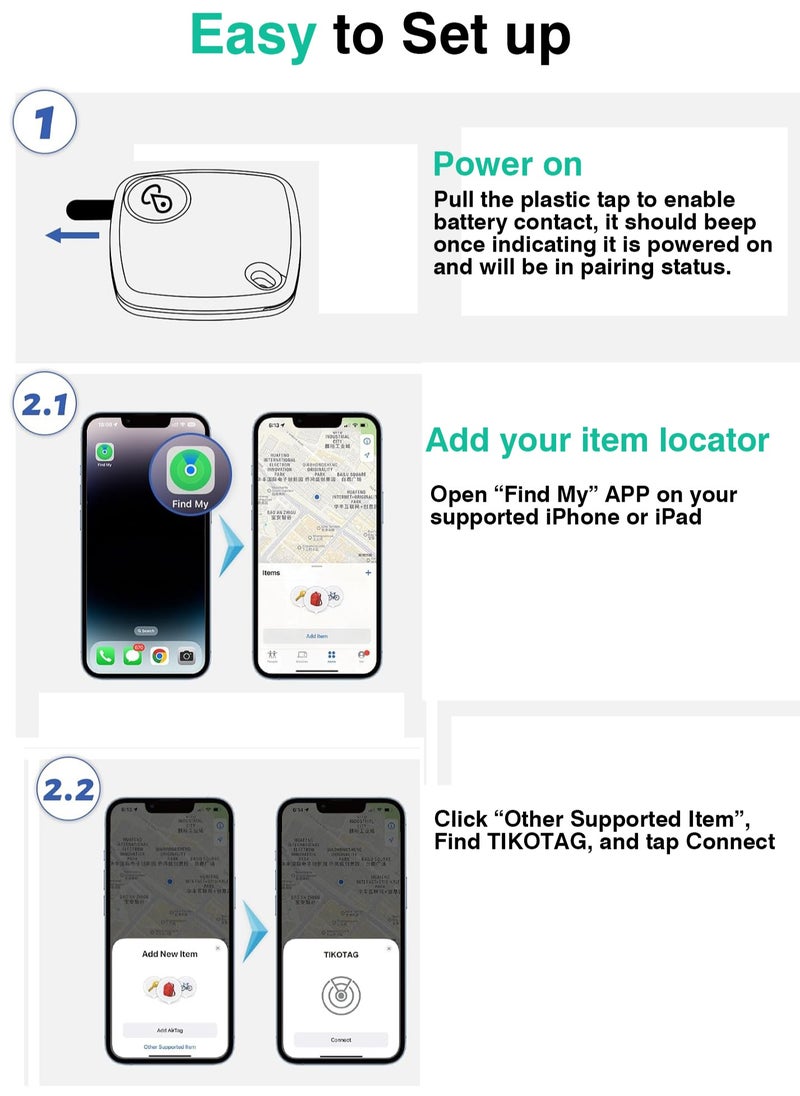 XQOOPS - Smart Tracker, Key Finder Locator Wireless Works with Apple Find My (iOS only), Anti Lost Alarm, Privacy Protection, Remote Item Finder for Kids, Pets, Suitcase, Bags, and More-White（4 PACK） - Image 1