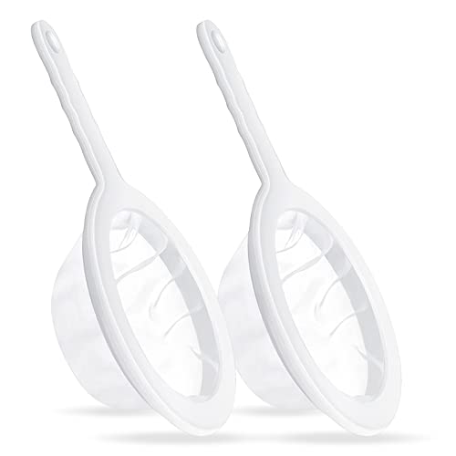 Elesunory 2PCS 450 Mesh Fine Mesh Filter with PP Material Non-Slip Anti-Scalding Handle Safe and Durable Sieve for Kitchen Tea Soy Milk Coffee Juice, 12.72x6.85x3.86 inch - Image 1