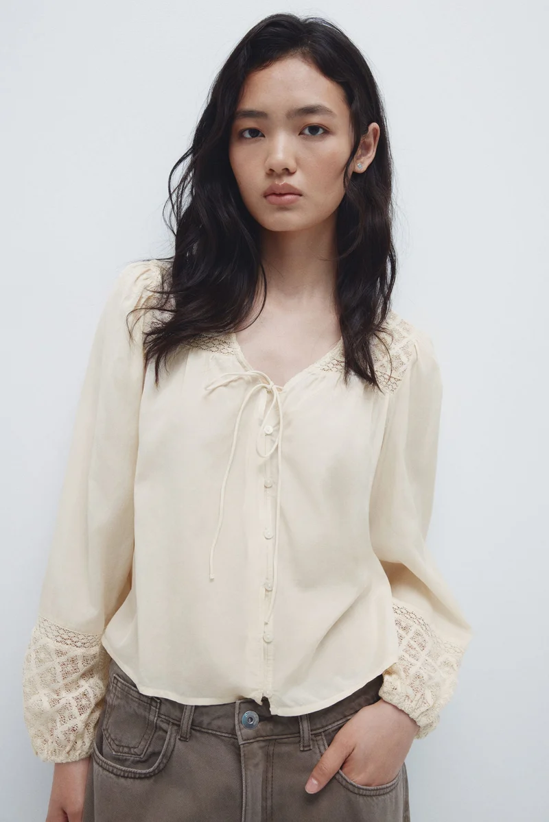 H&M Lace-detail blouse